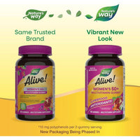 Natures Way Alive! Womens Multivitamin 50+ 60 Gummies