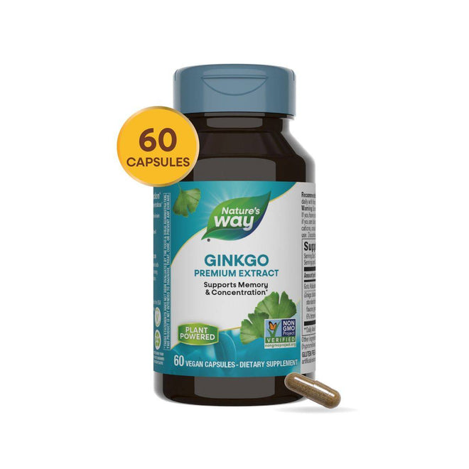 Natures Way Ginkgo 60 VegeCapsules