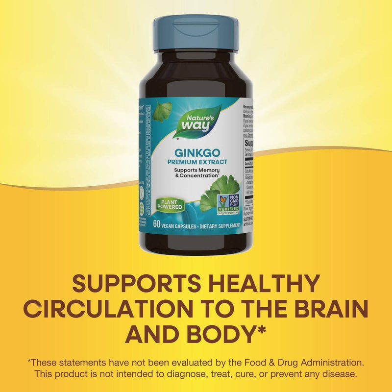 Natures Way Ginkgo 60 VegeCapsules