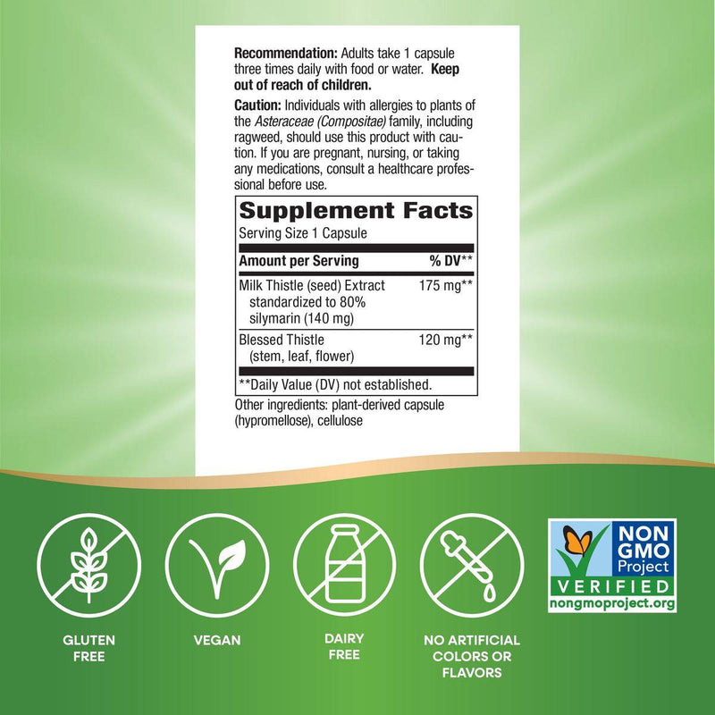 Natures Way Milk Thistle 60 VegeCapsules