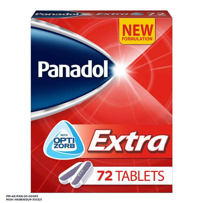 Panadol Extra Optizorb 72 Tablets - Chemist Warehouse UAE