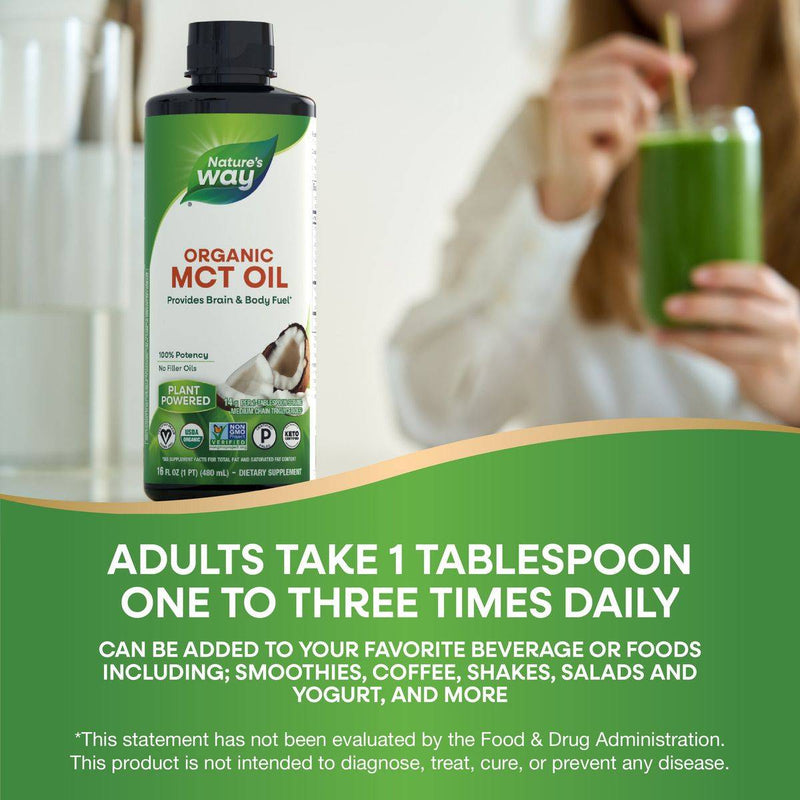 Natures Way 100% Organic MCT Oil 473ml