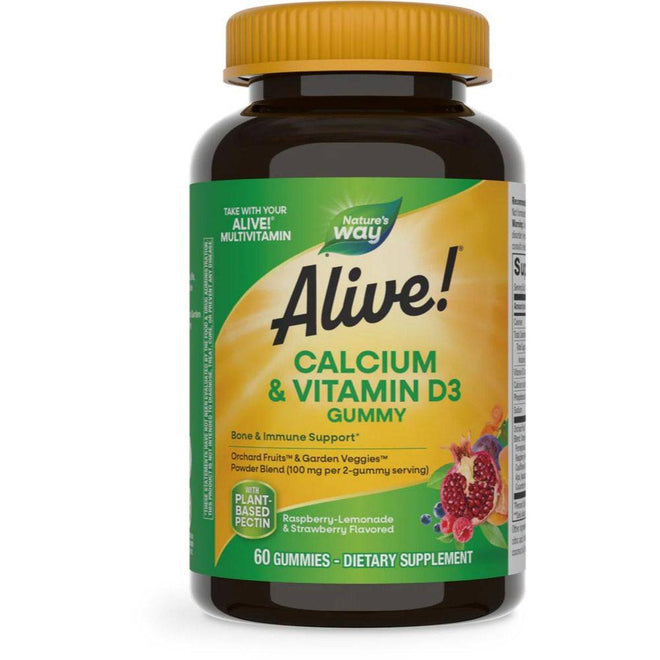 Natures Way Alive! Calcium + D3 60 Gummies