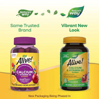 Natures Way Alive! Calcium + D3 60 Gummies