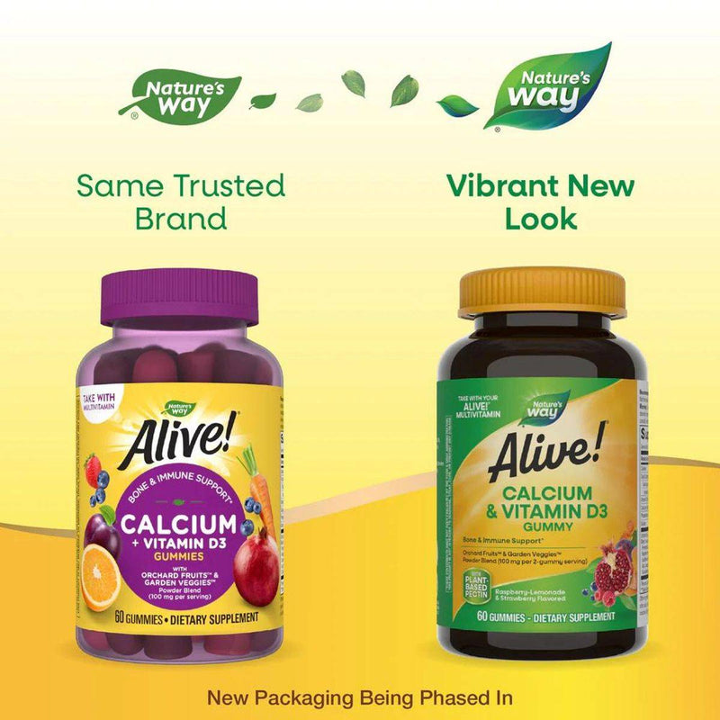 Natures Way Alive! Calcium + D3 60 Gummies