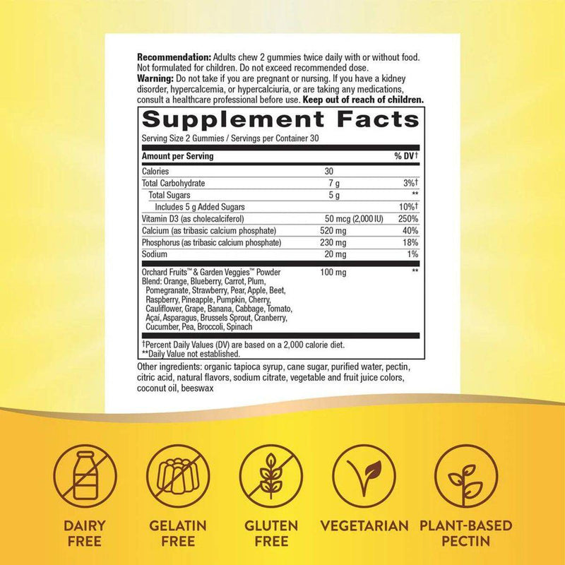 Natures Way Alive! Calcium + D3 60 Gummies