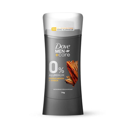 Dove Men + Care Deodorant Stick 0% Aluminum Sandalwood & Amber 74g - Chemist Warehouse UAE
