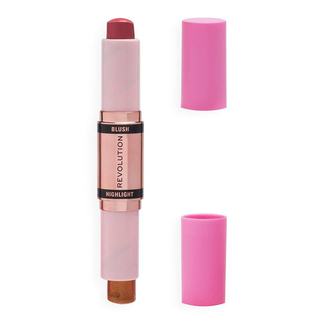 Revolution Makeup Blush & Highlight Stick Flushing Pink 4.3g