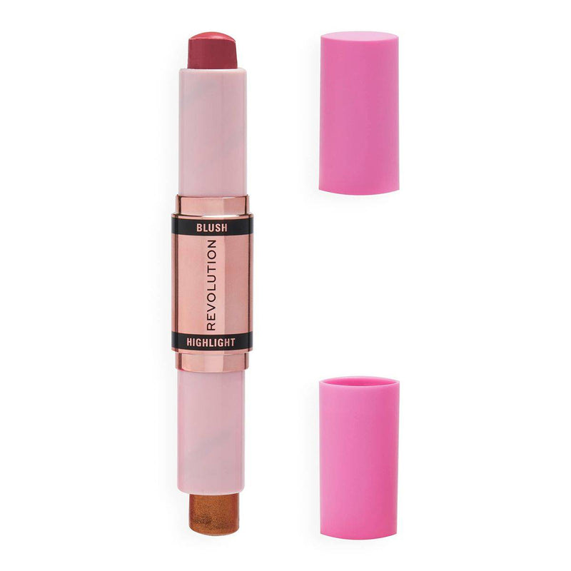 Revolution Makeup Blush & Highlight Stick Flushing Pink 4.3g