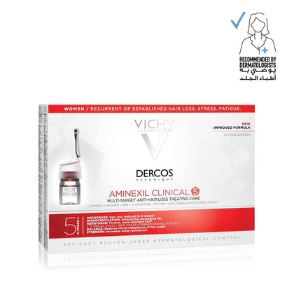 Vichy Dercos Aminexil Clinical 5 Women 6ml x 21 Ampoules - Chemist Warehouse UAE