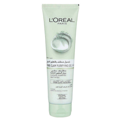 Loreal Paris Pure Clay Green Face Wash with Eucalyptus 150ml - Chemist Warehouse UAE