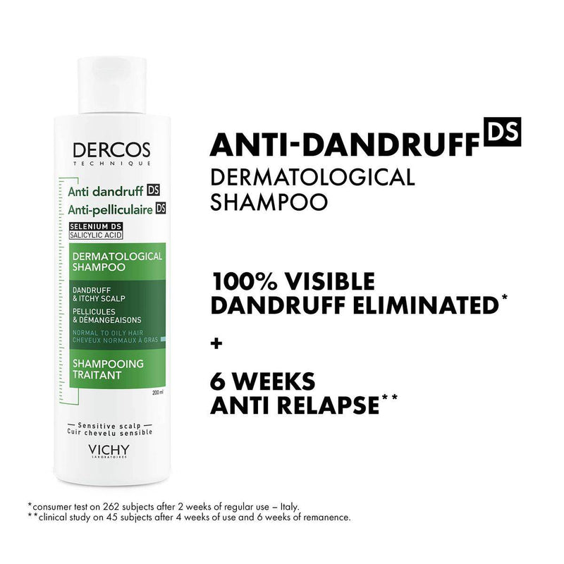 Vichy Dercos Anti-Dandruff DS Shampoo For Normal To Oily Hair 200ml