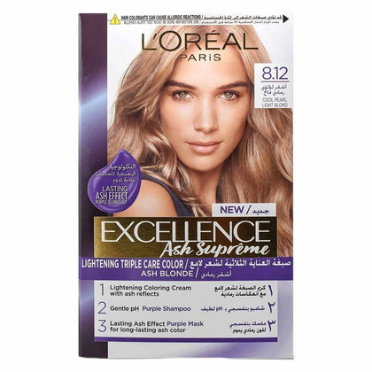 Loreal Paris Excellence Ash Supreme 8.12 Light Blonde - Chemist Warehouse UAE