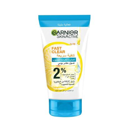 Garnier SkinActive Fast Clear Salicylic Acid Salicylic Acid 3 in 1 Face Wash 150ml - Chemist Warehouse UAE