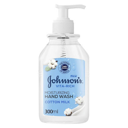 Johnsons Vita Rich Hand Wash Cotton Milk 300ml - Chemist Warehouse UAE