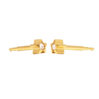 Studex Gold Plated Single Jewel Star Crystal With Stone Box Crystal