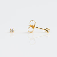 Studex Gold Plated Tiffany 2mm Cubic Zirconia Kids