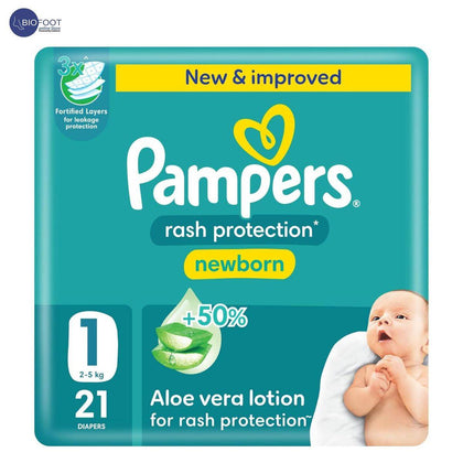 Pampers Diapers Baby Dry Taped Size 1 (2-5kg) 21 Pieces