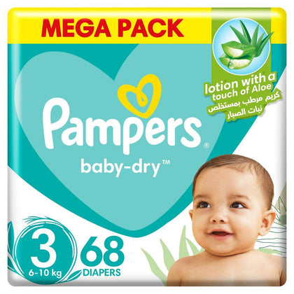 Pampers Diapers Baby Dry Taped Size 3 (6-10kg) 68 Pieces