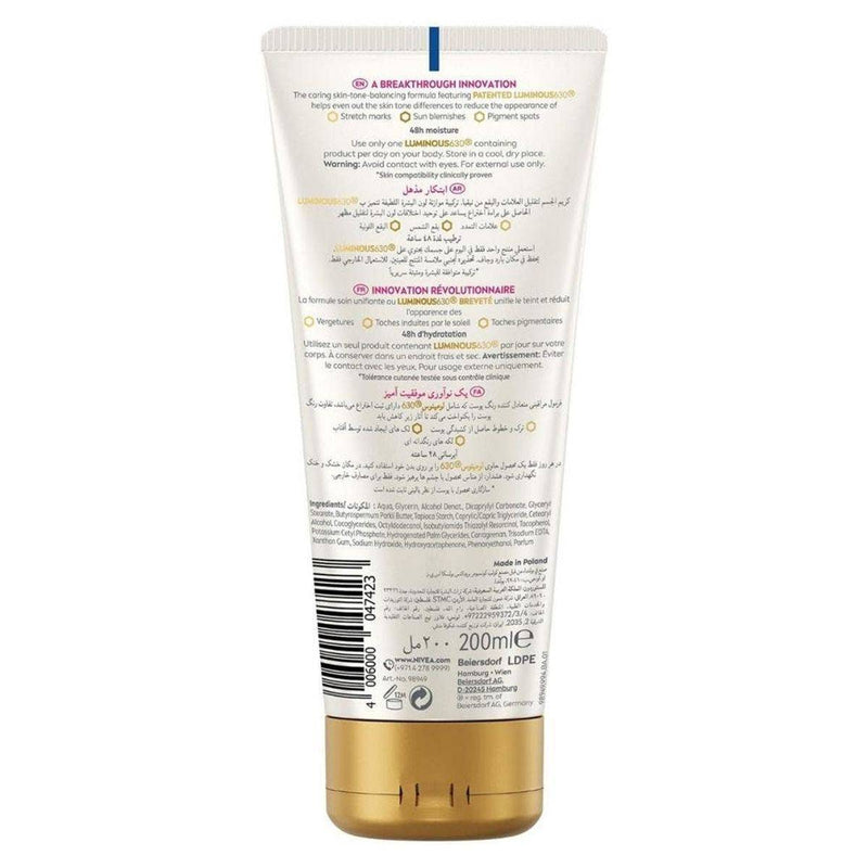 Nivea Body Cream Luminous 200ml