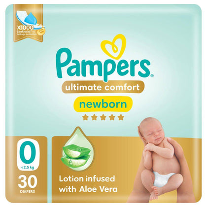 Pampers Diapers Ultimate Comfort Size 0 (<2.5kg) 30 Pieces