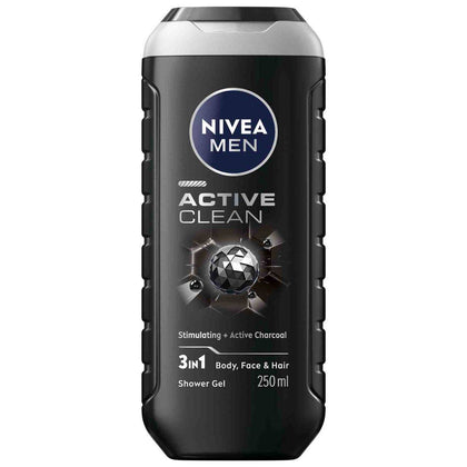 Nivea Men Shower Gel Active Clean Charcoal 250ml