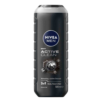 Nivea Men Shower Gel Active Clean Charcoal 500ml