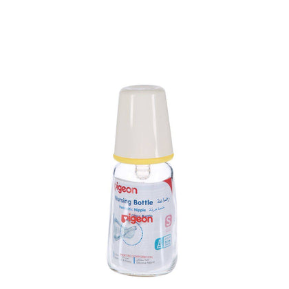 Pigeon Glass Feeding Bottle White Cap 120ml