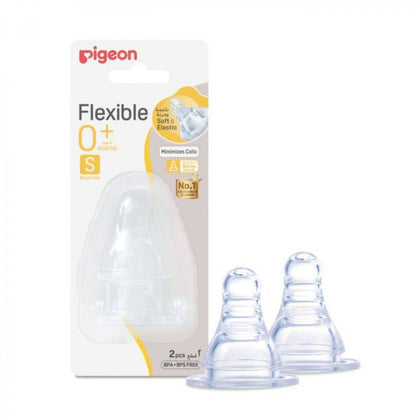 Pigeon Flexible Nipple 0 Months+ S 2 Pack