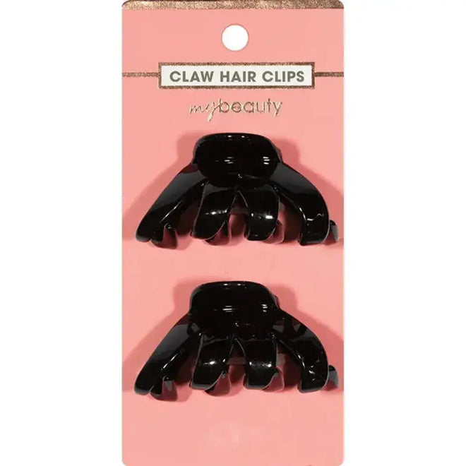 My Beauty Hair Claw Clip Medium 2 Pack Black