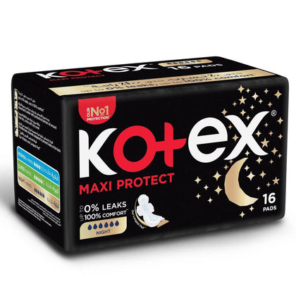 Kotex Sanitary Napkin Maxi Protect Night + Wings 16 Pads