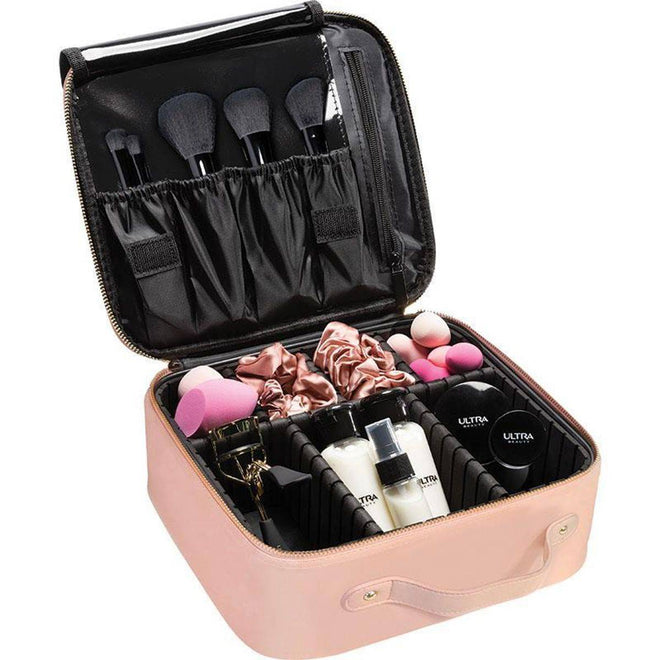 Ultra Beauty Cosmetic Bag Pink Compartment Case (Ultra Beauty)