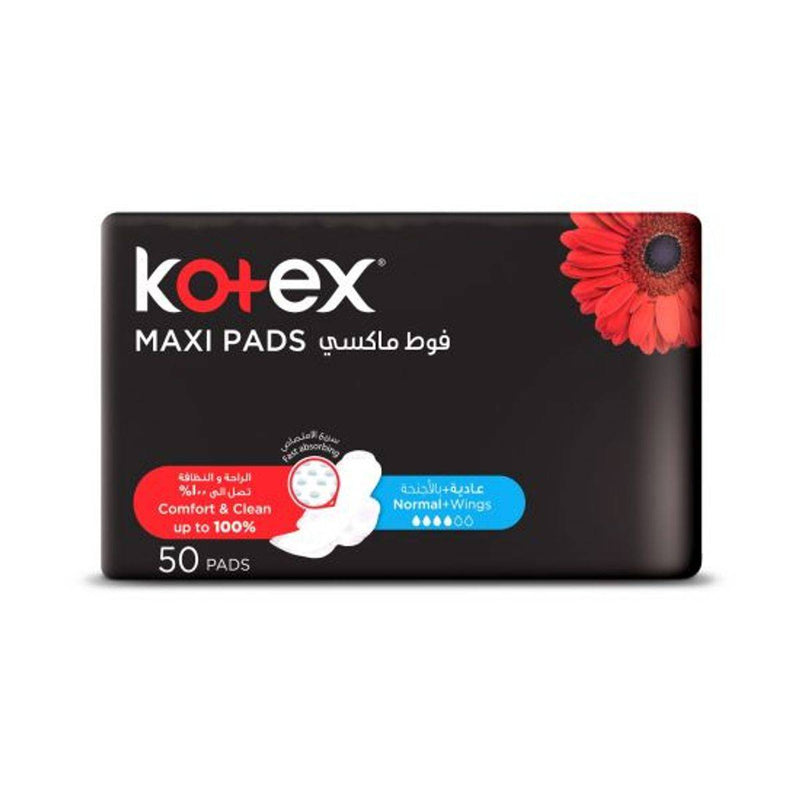 Kotex Sanitary Napkin Maxi Slim Normal + Wings 50 Pads