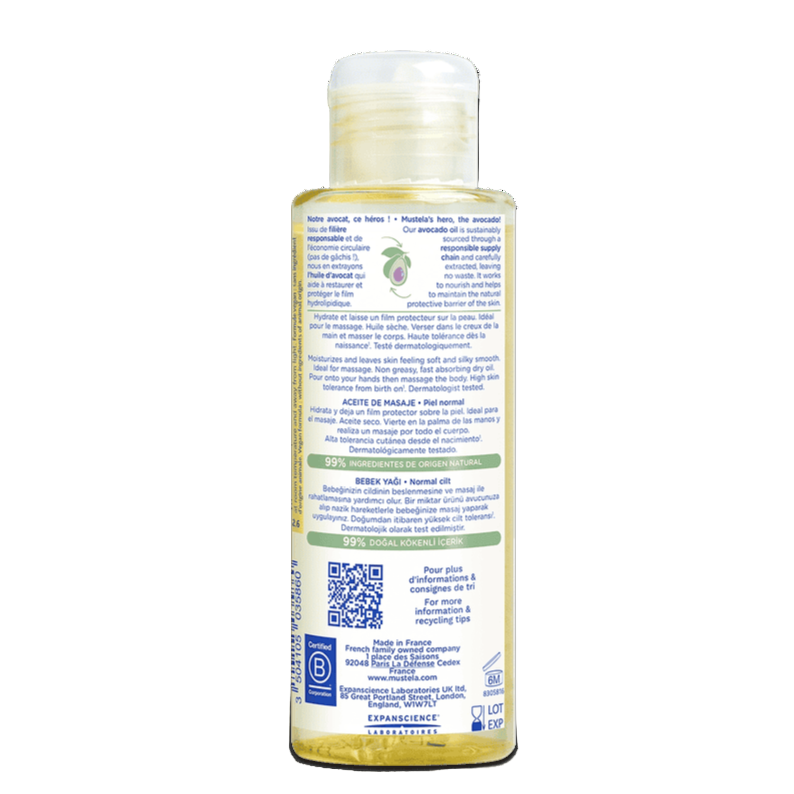 Mustela Baby Massage Oil 100ml