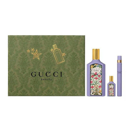 Gucci Flora Gorgeous Magnolia Eau de Parfum 100ml + Eau de Parfum 5ml + Eau de Parfum 10ml Gift Set