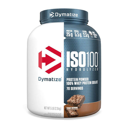 Dymatize ISO 100 Hydrolyzed 100% Whey Protein Powder Fudge Brownie 2.27kg