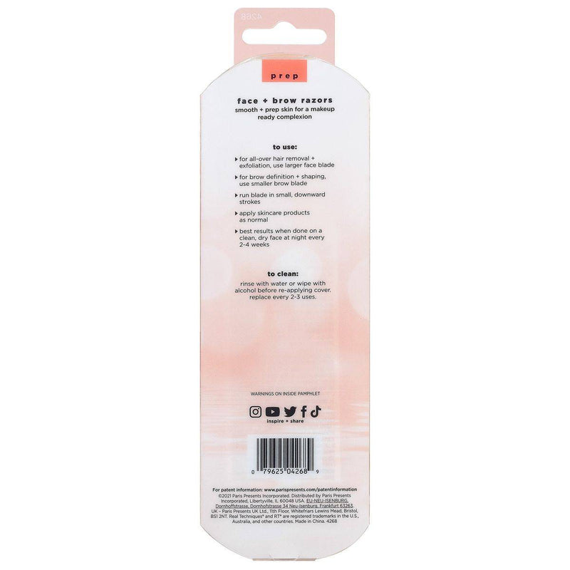 Real Techniques Face & Brow Razors Set 3 Pieces