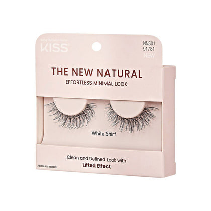 Kiss False Eyelash NNS01C The New Natural Lashes White Shirt 1 Pair