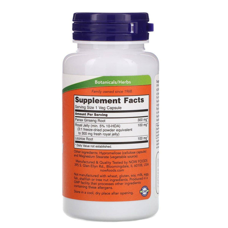 Now Ginseng & Royal Jelly 90 VegeCapsules