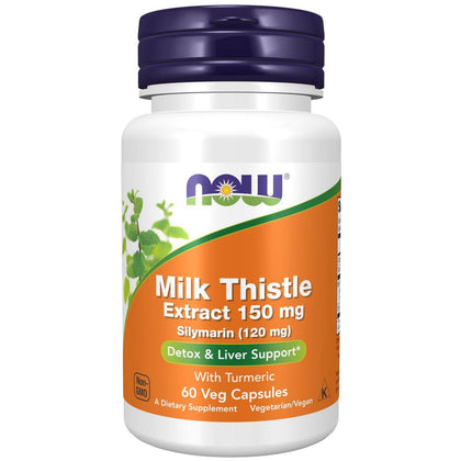 Now Milk Thistle Extract 150mg 60 VegeCapsules