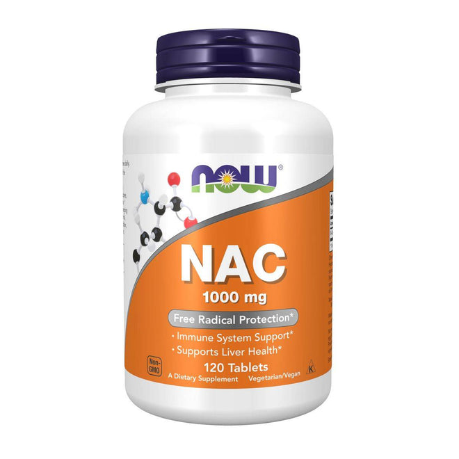 Now Nac Acetyl Cysteine 1000mg 120 Tablets