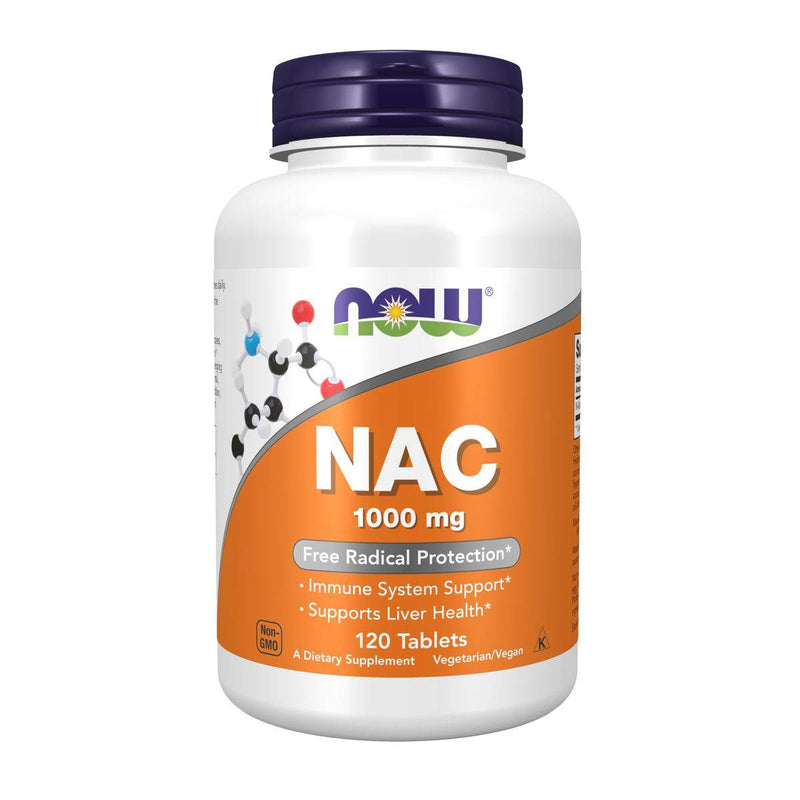 Now Nac Acetyl Cysteine 1000mg 120 Tablets