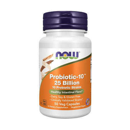 Now Probiotic 10 25 Billion 50 VegeCapsules
