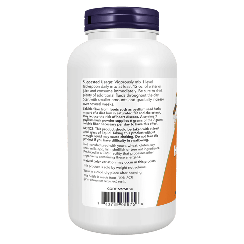 Now Psyllium Husk Powder 340g