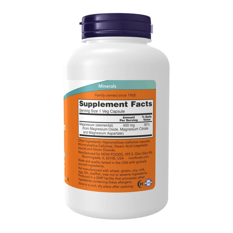 Now Magnesium 400mg 180 Capsules