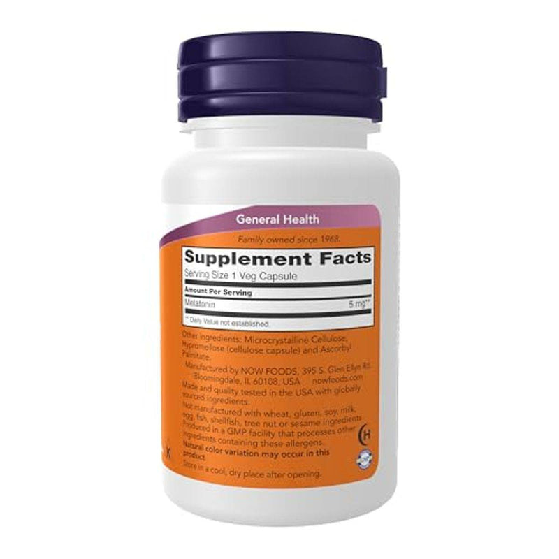 Now Melatonin 5mg 60 VegeCapsules