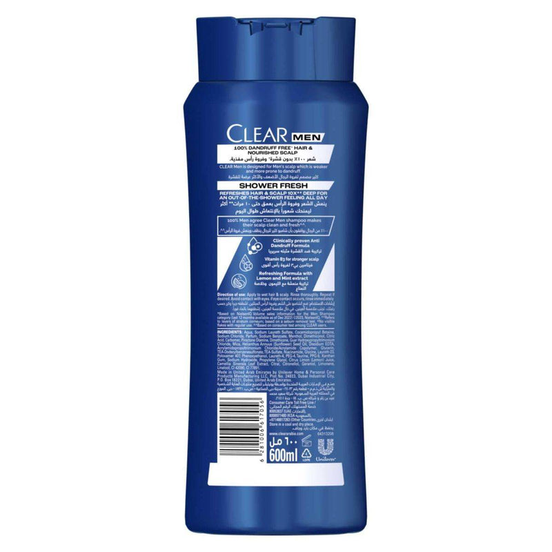 Clear Men Shampoo Shower Fresh 600ml