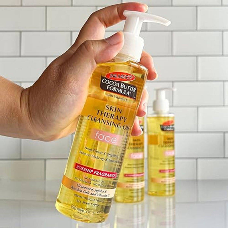 Palmers Cocoa Butter Formula With Vitamin E Skin Therapy Cleansing Face Oil Natural Rosehip 190ml