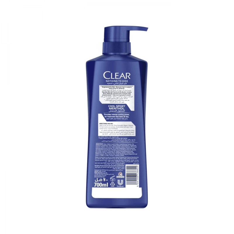 Clear Men Shampoo Cool Sport Menthol 700ml