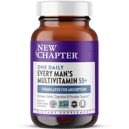 New Chapter One Daily Every Mans Multivitamin 55+ 72 Tablets